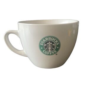 Pre Owned Starbucks 2007 White Coffee Cup Siren Mermaid Logo Collectible Mug